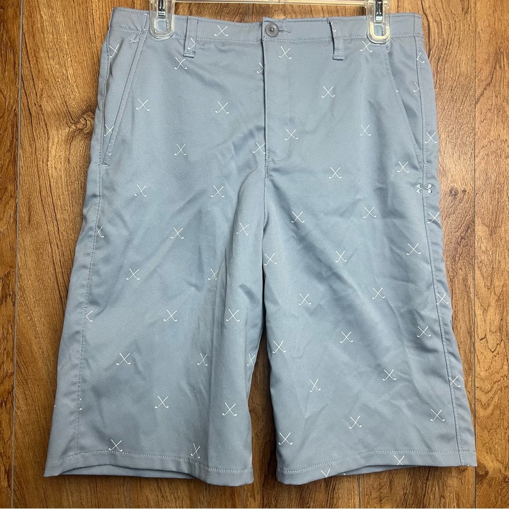 Boy's Gray Golf Print Under Armor Shorts size 20